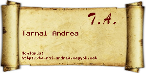 Tarnai Andrea névjegykártya