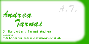 andrea tarnai business card